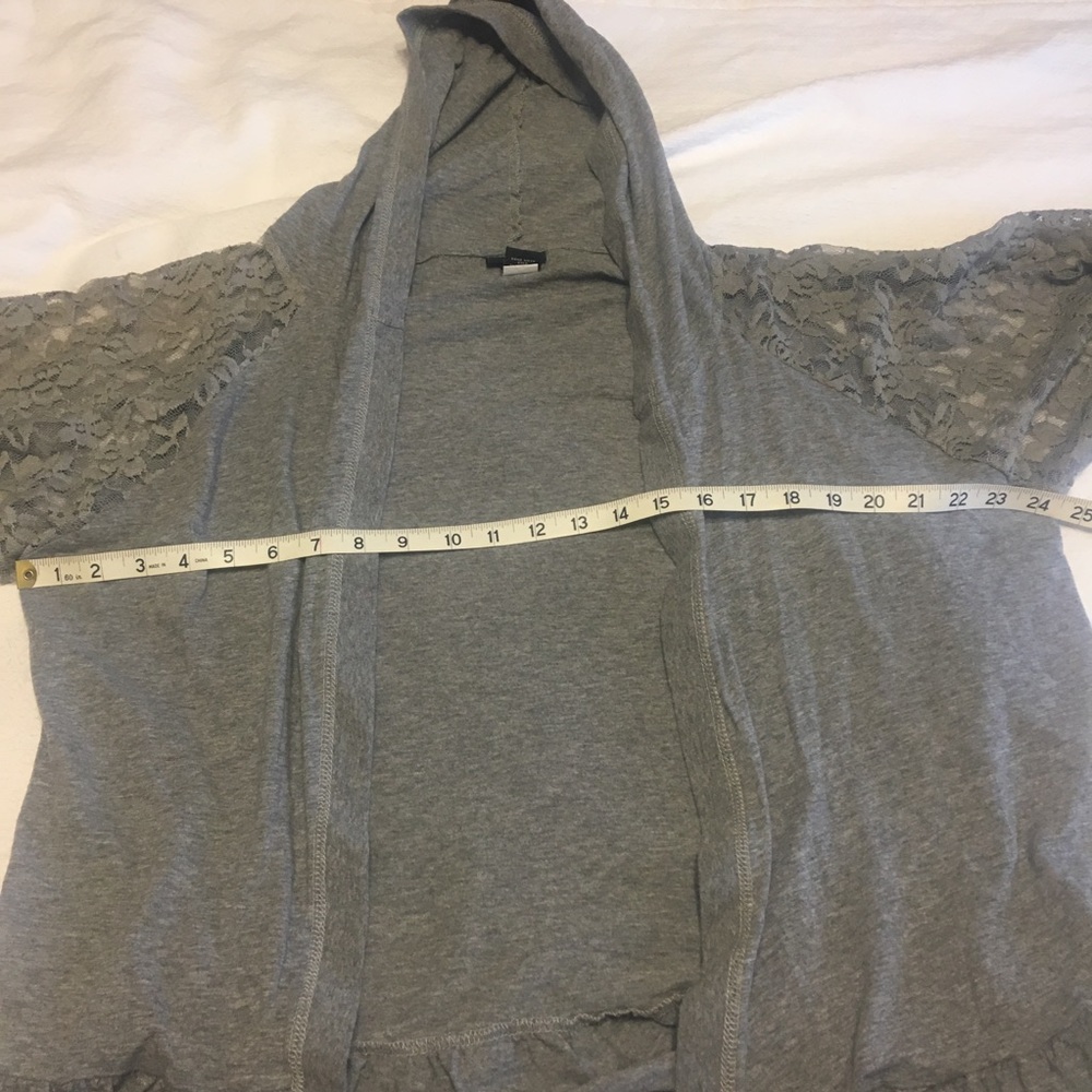 Torrid grey hooded cardigan - Picture 2 of 8